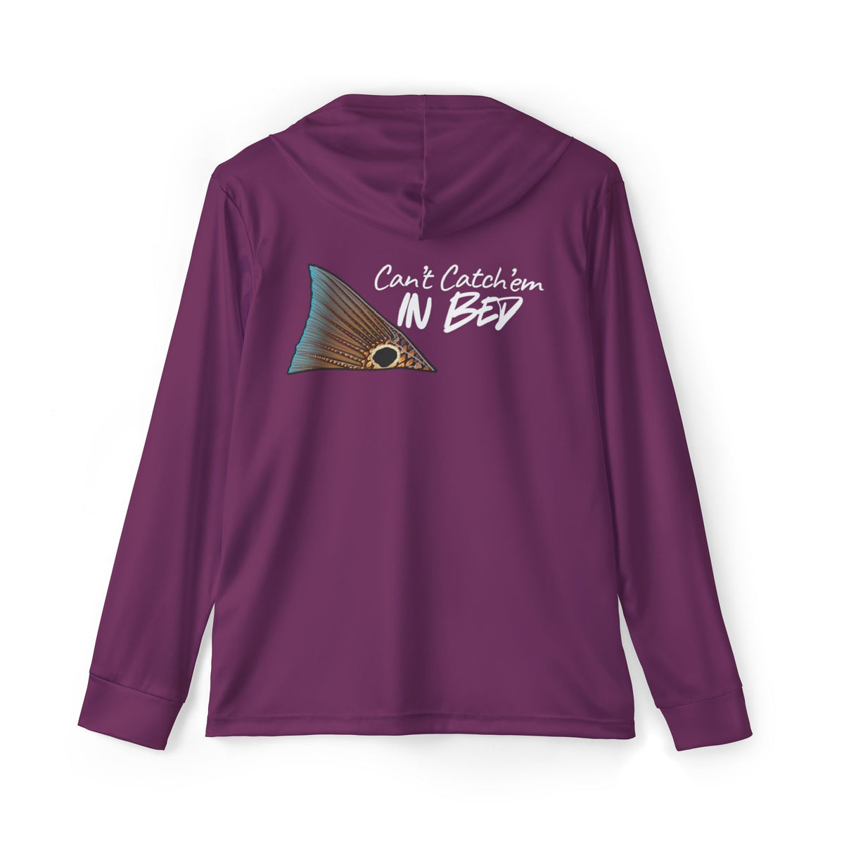 Can't Catch 'Em In Bed fish tail graphic Hoodie | Texas outline chest logo