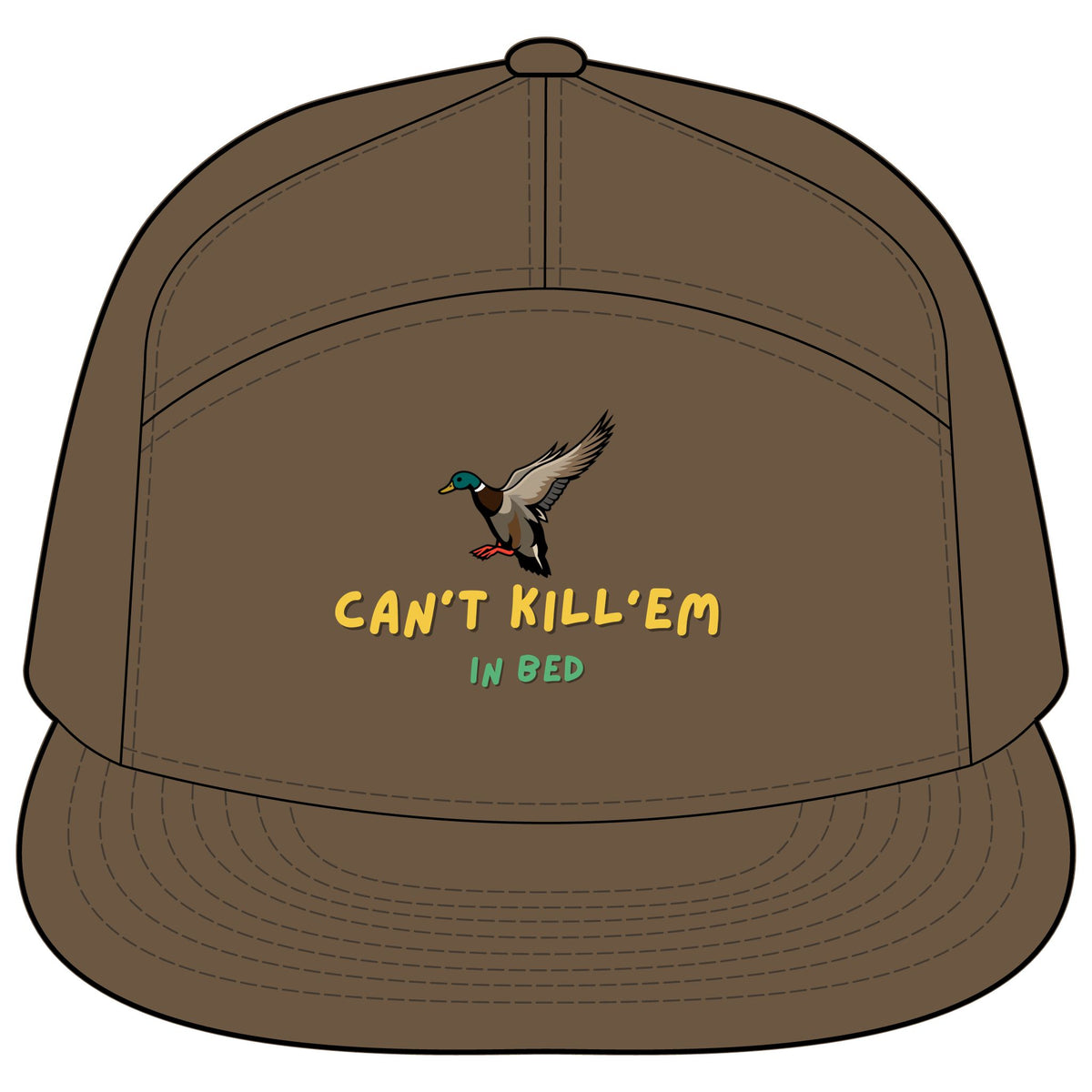Can’t Kill’em in bed/Printed 7-Panel Trucker
