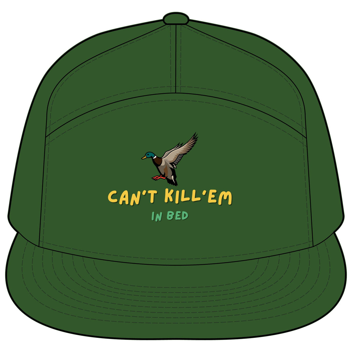 Can’t Kill’em in bed/Printed 7-Panel Trucker