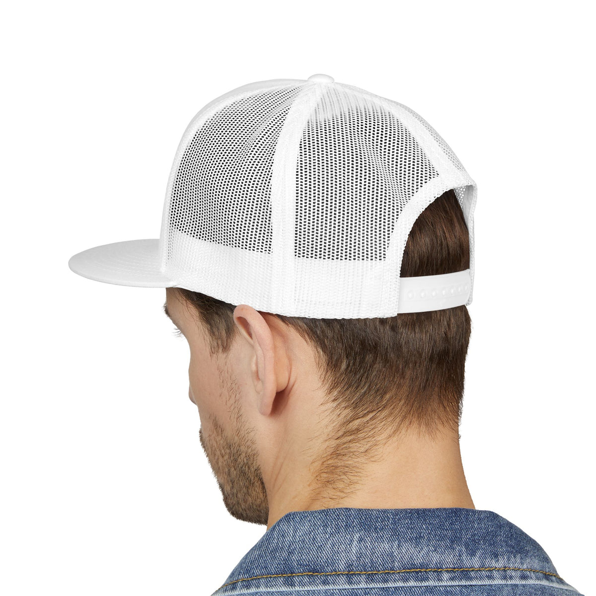 Copy of  White 5 Panel Trucker Cap