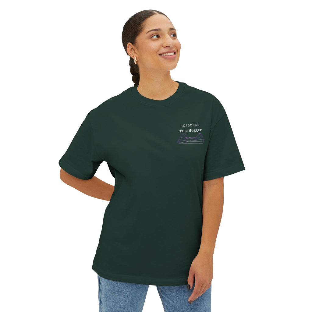 Seasonal tree, hugger Oversized Boxy Tee