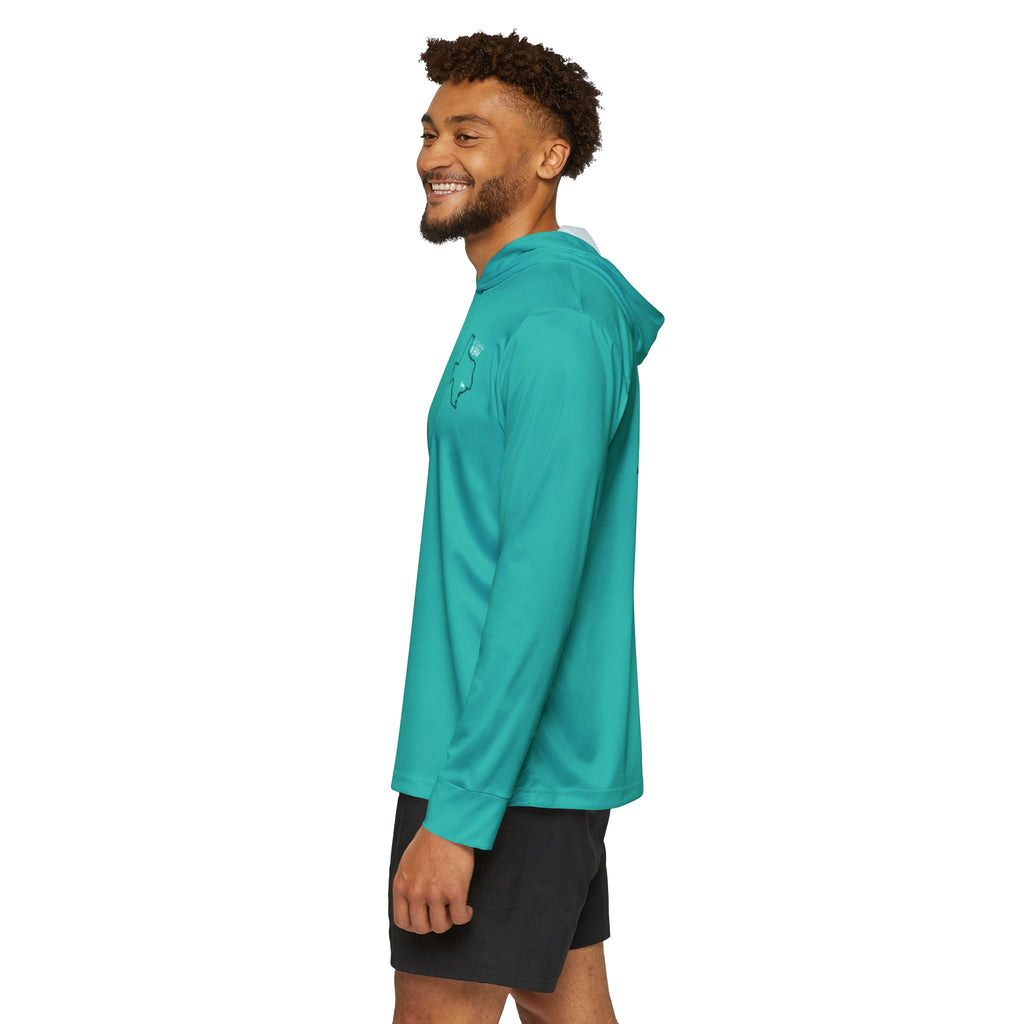 Texas Outline with Goal Flag Hoodie | Teal Sports Warmup