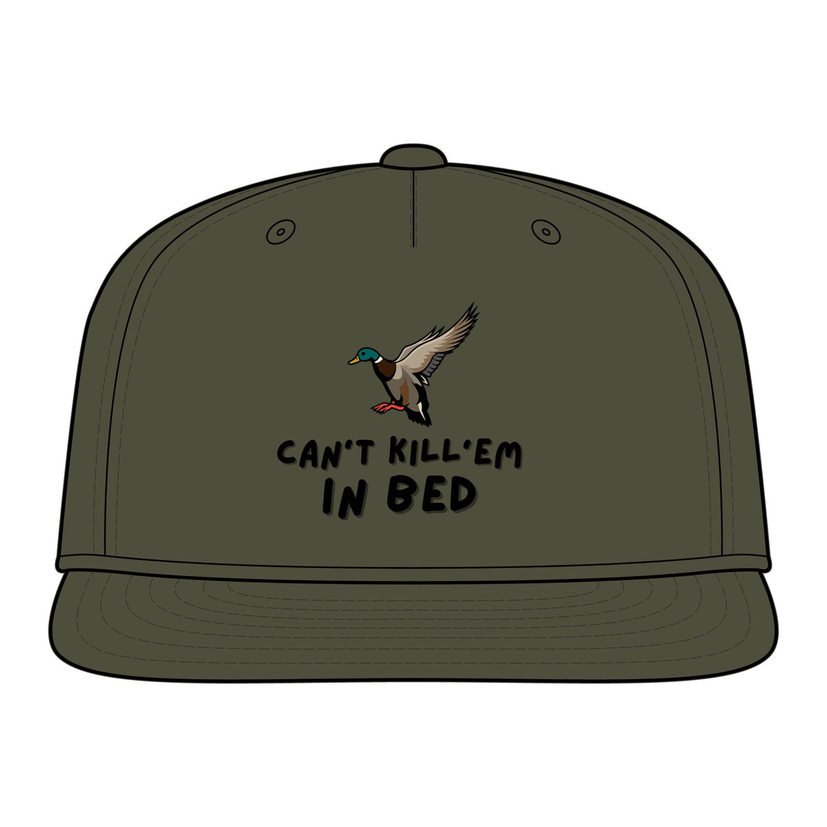 Mallard Duck 'Can't Kill 'Em in Bed' Cap | Snapback Hat