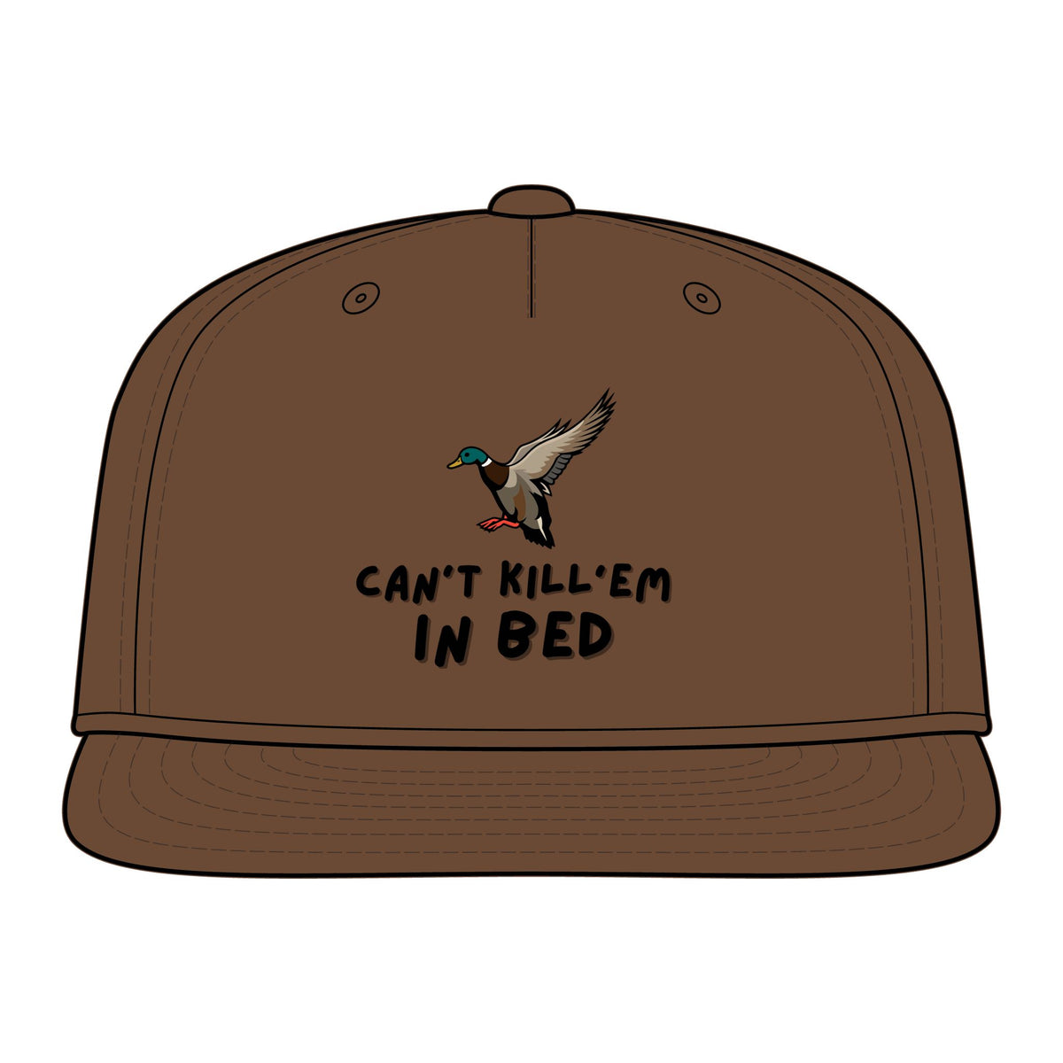 Mallard Duck 'Can't Kill 'Em in Bed' Cap | Snapback Hat