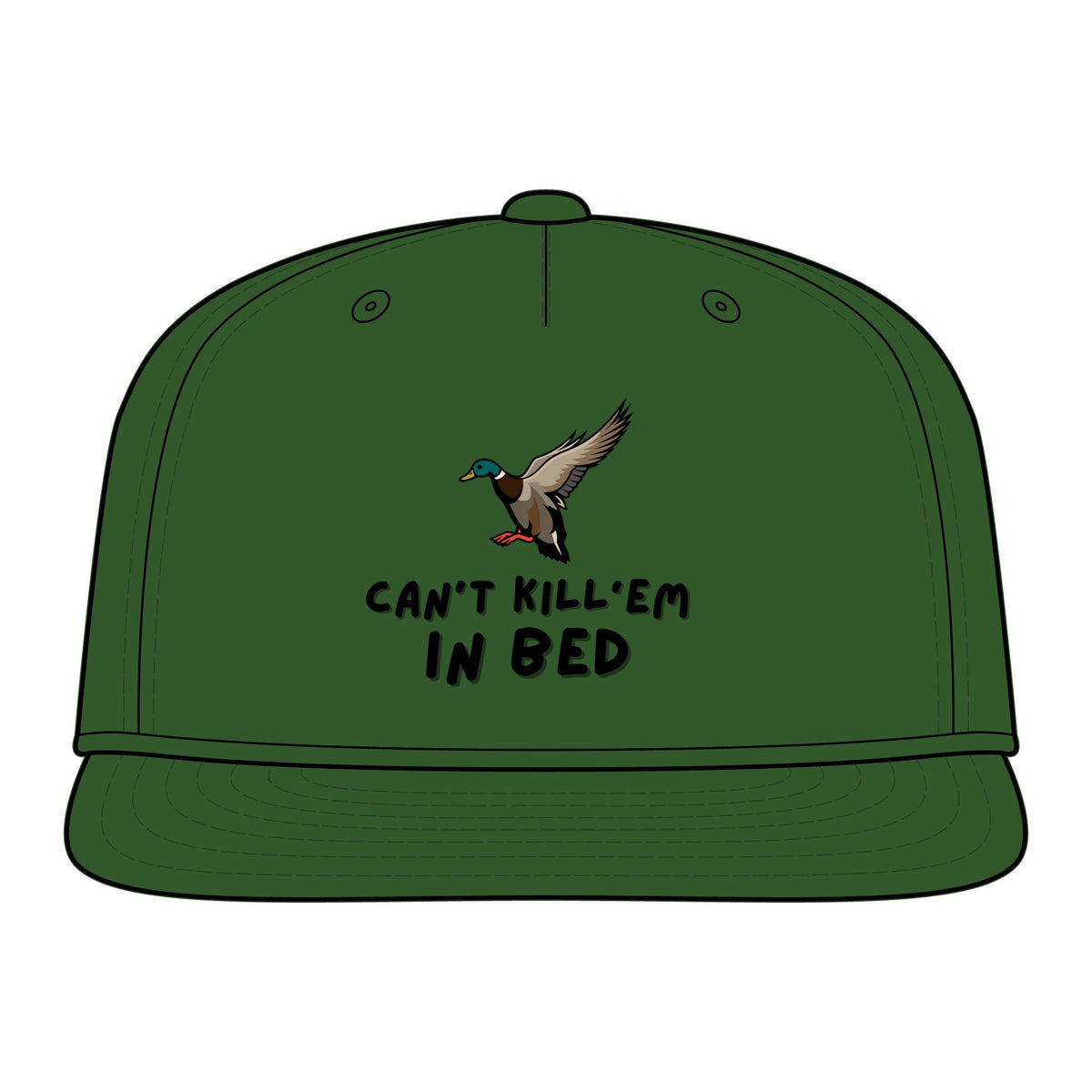 Mallard Duck 'Can't Kill 'Em in Bed' Cap | Snapback Hat