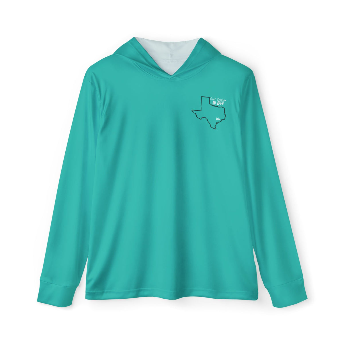 Texas Outline with Goal Flag Hoodie | Teal Sports Warmup