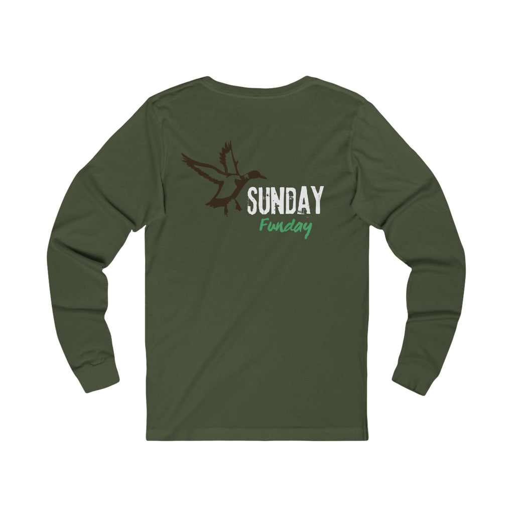 Sunday Funday  Duck hole | Long Sleeve Shirt with Bird Graphic