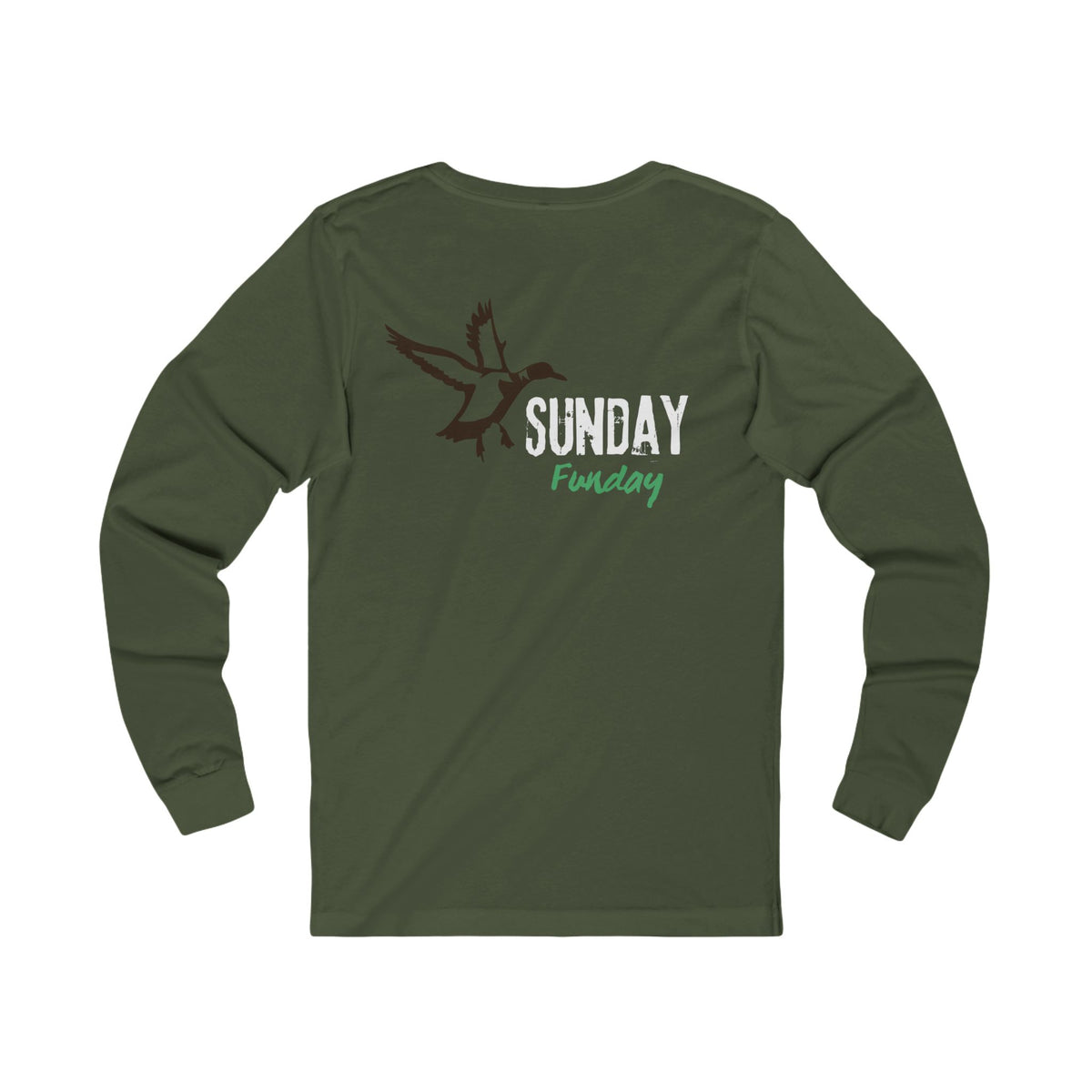 Sunday Funday  Duck hole | Long Sleeve Shirt with Bird Graphic