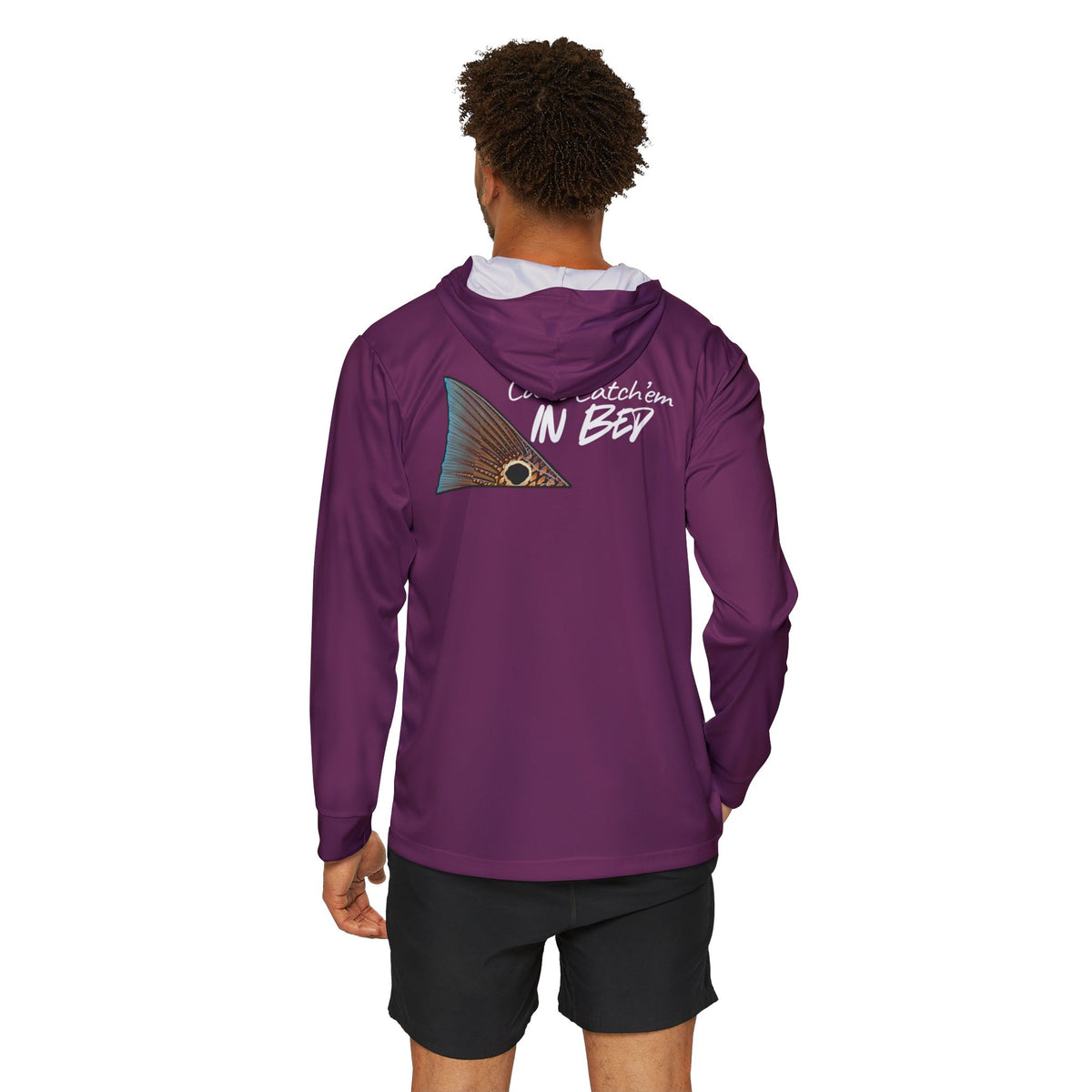 Can't Catch 'Em In Bed fish tail graphic Hoodie | Texas outline chest logo