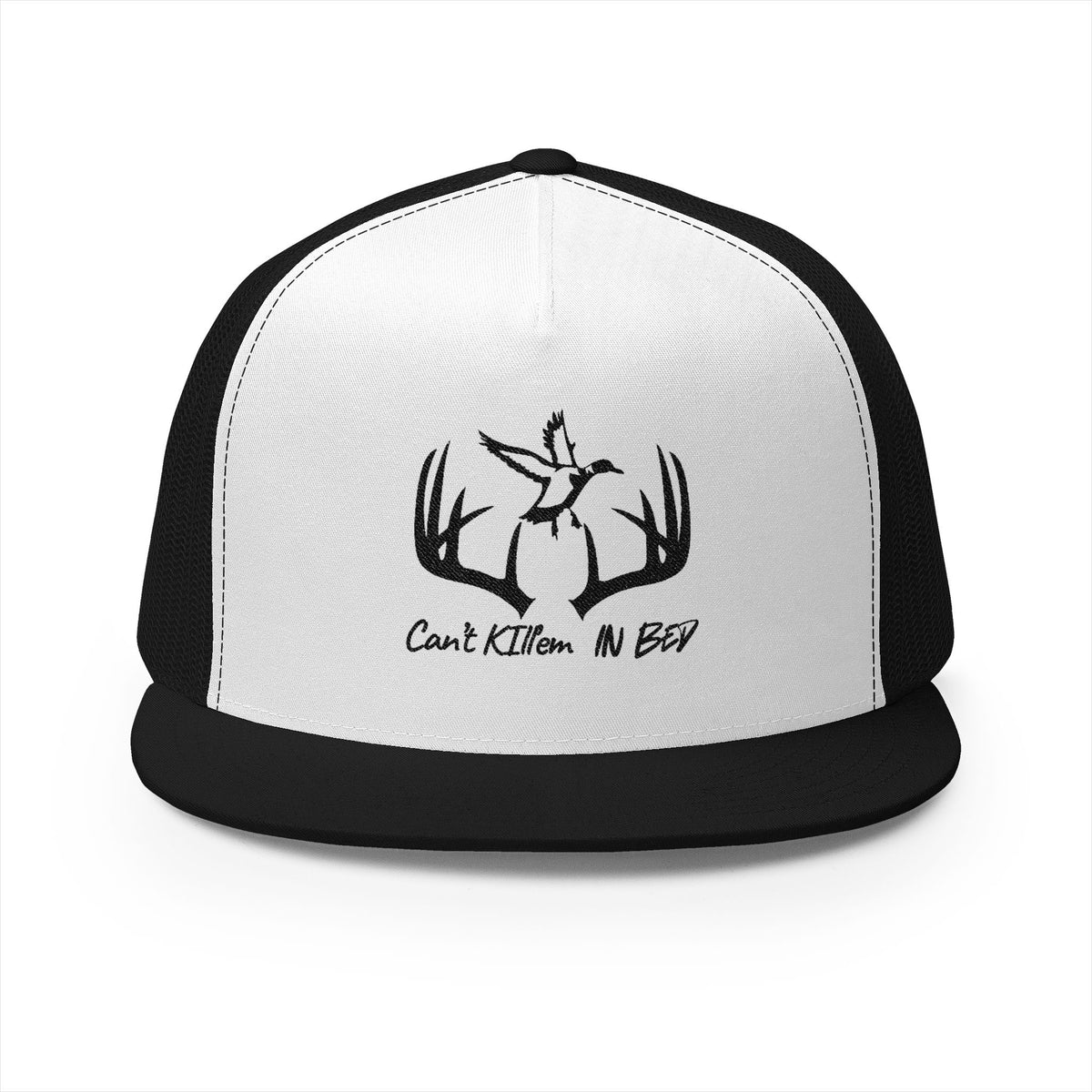 Copy of  White 5 Panel Trucker Cap