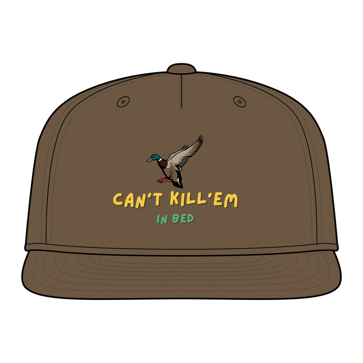 Mallard Duck 'Can't Kill 'Em in Bed' Cap | Snapback Hat