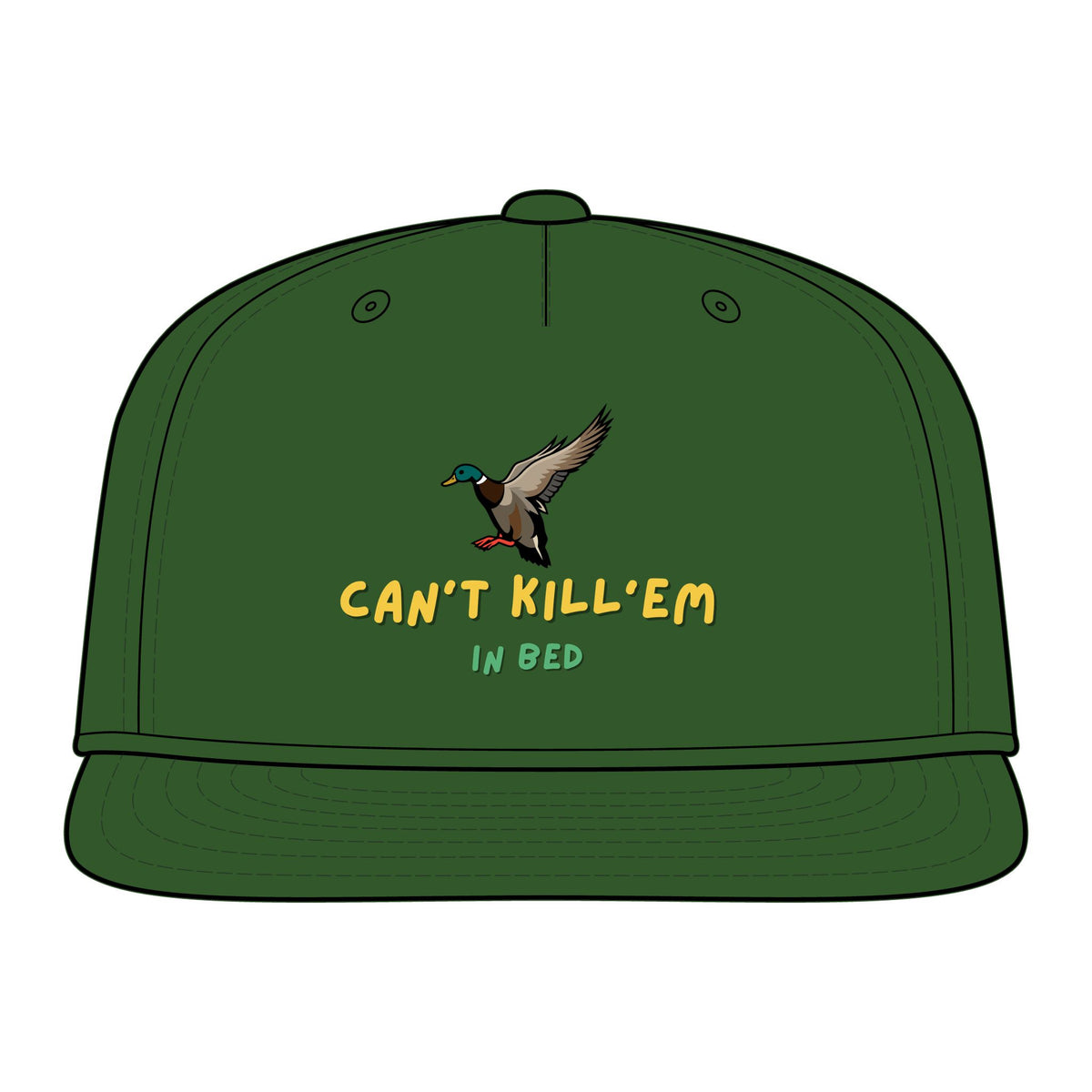 Mallard Duck 'Can't Kill 'Em in Bed' Cap | Snapback Hat