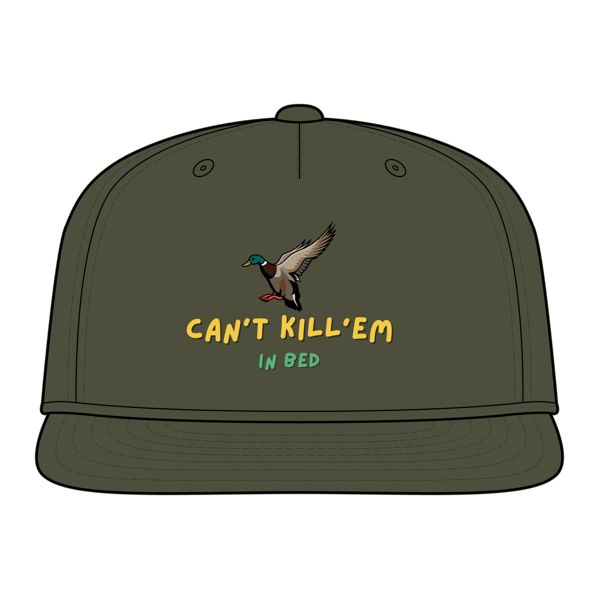 Mallard Duck 'Can't Kill 'Em in Bed' Cap | Snapback Hat