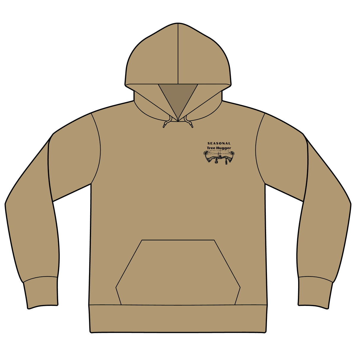 Seasonal tree hugger hoodie