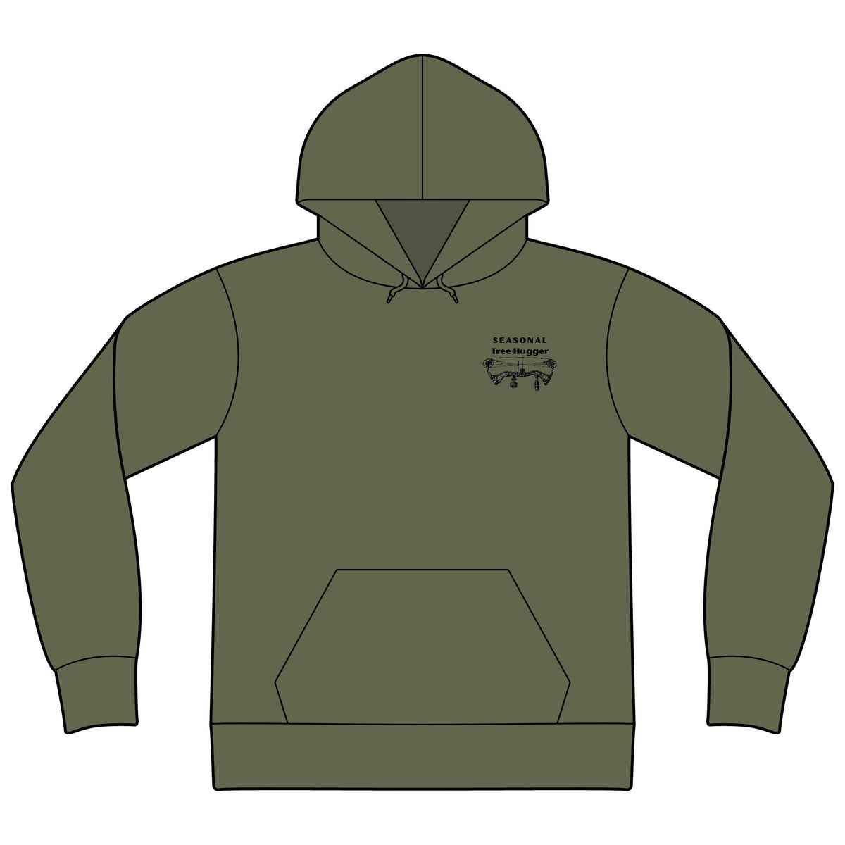 Seasonal tree hugger hoodie