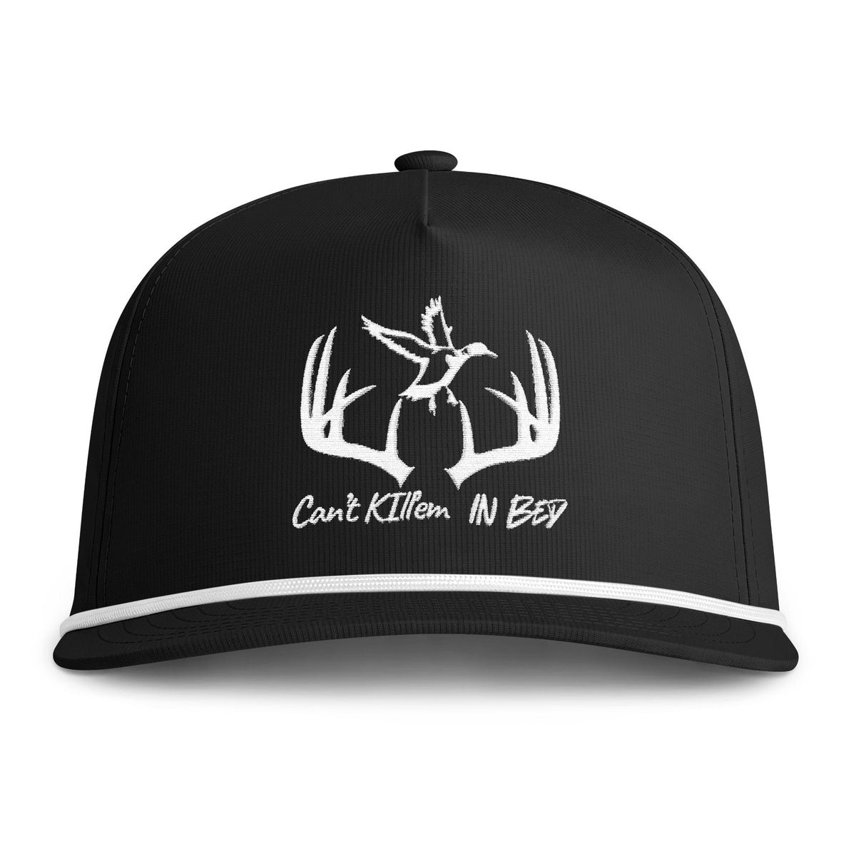 Bucks & Ducks Sunwashed Rope Cap- black