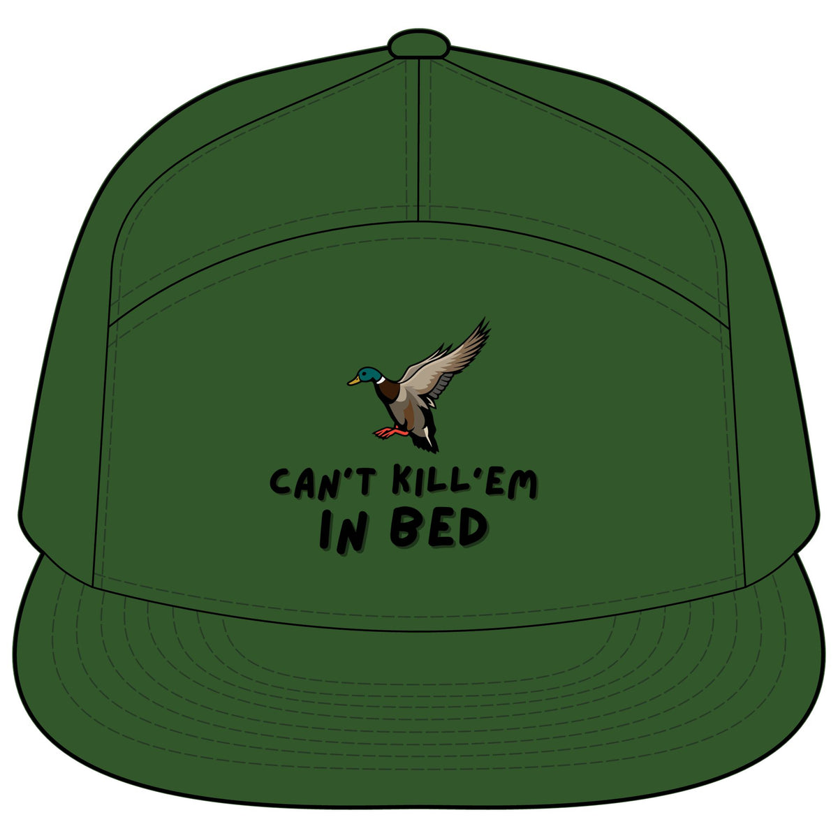 Can’t Kill’em in bed/Printed 7-Panel Trucker