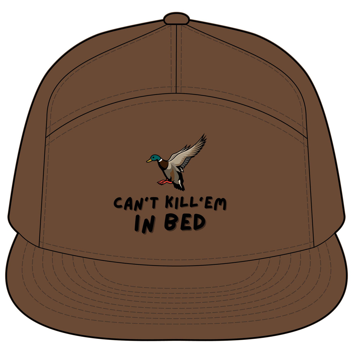 Can’t Kill’em in bed/Printed 7-Panel Trucker